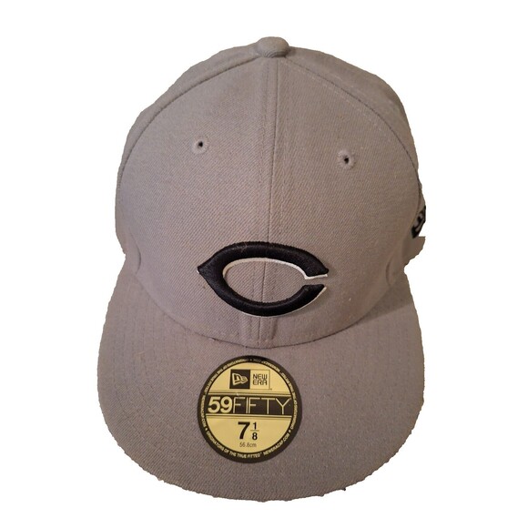 New Era 59Fifty Men Women Hat MLB Basic Cincinnati Reds Graphite Gray Fitted Cap - Picture 1 of 10